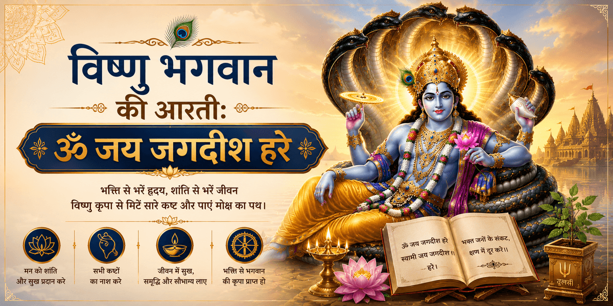 विष्णु भगवान की आरती: ॐ जय जगदीश हरे|