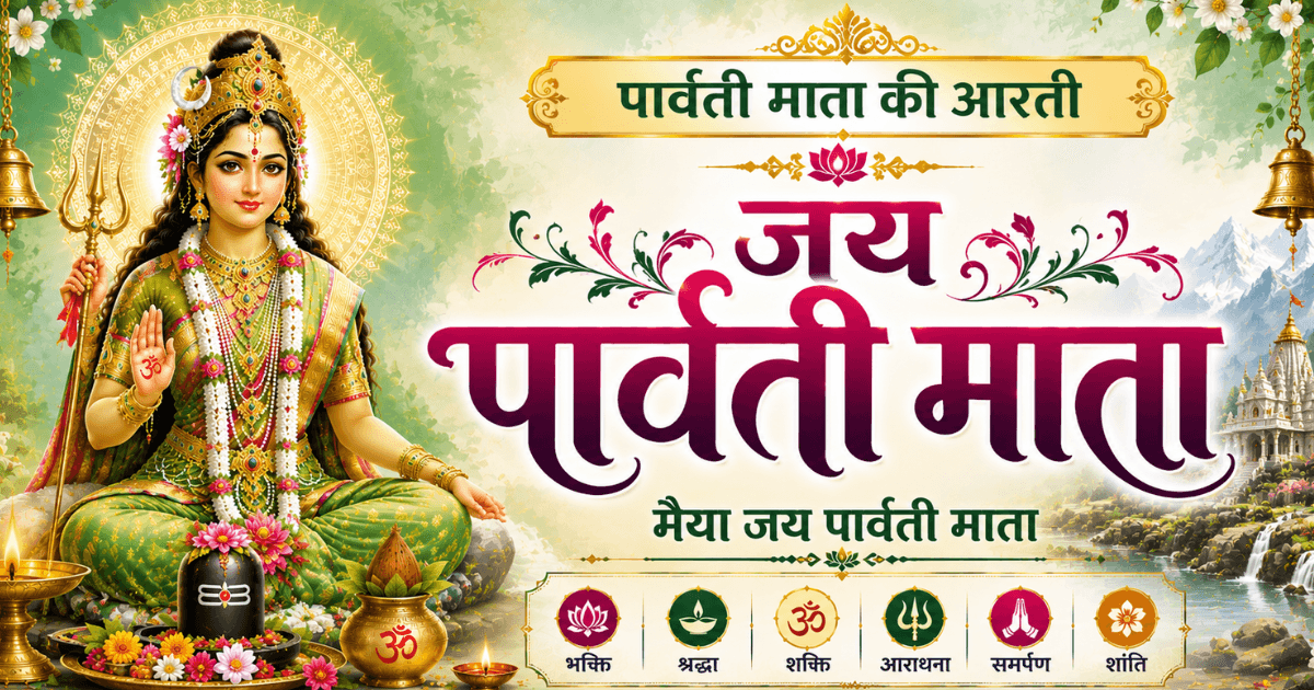 Parvati Mata ki aarti ka divya chitra, Maa Parvati ka mangal aur shant swaroop