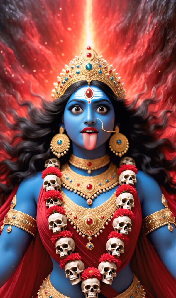 Kali In Cursive Kali Mata HD Wallpaper 2025 – 4K Images, Free Download - GodsPhoto